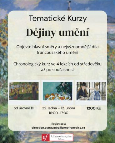 Tematický kurz: Dějiny umění – francouzské umění
